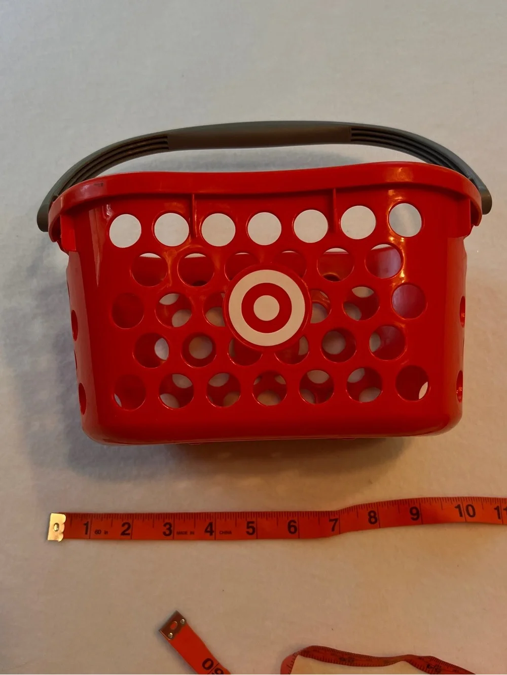 Target Red Plastic Shopping Basket with Black Handle